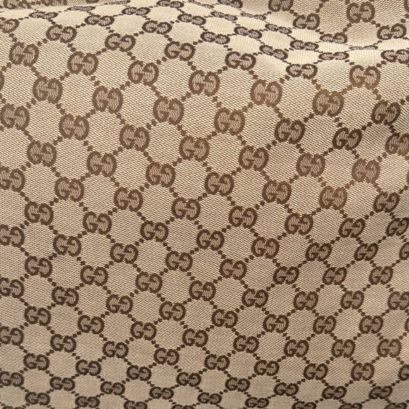 Gucci Tan ivory GG canvas Monogram horsebit large hobo bag with gold hardware - Picture 2 of 16